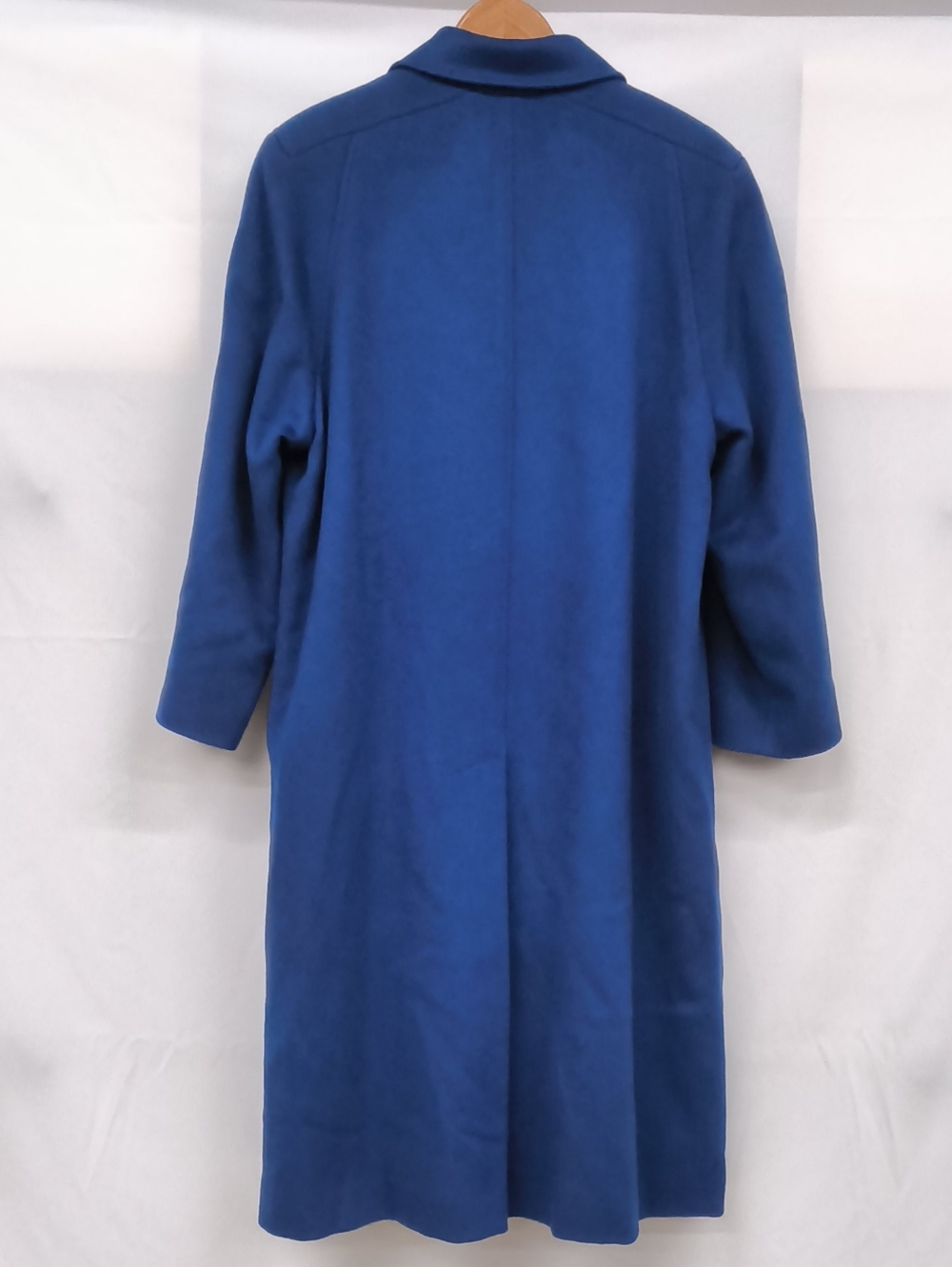 Vintage Mallia Sapphire Blue Longline Coat - Genuine Forstmann USA Wool - Picture 4 of 10